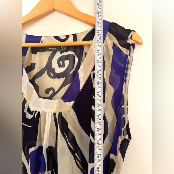 Mexx Blue and Black Abstract Midi Dress printed - Picture 5 of 6